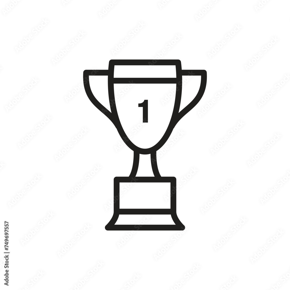 Trophy icon vector logo design template Trophy icon vector logo design template
