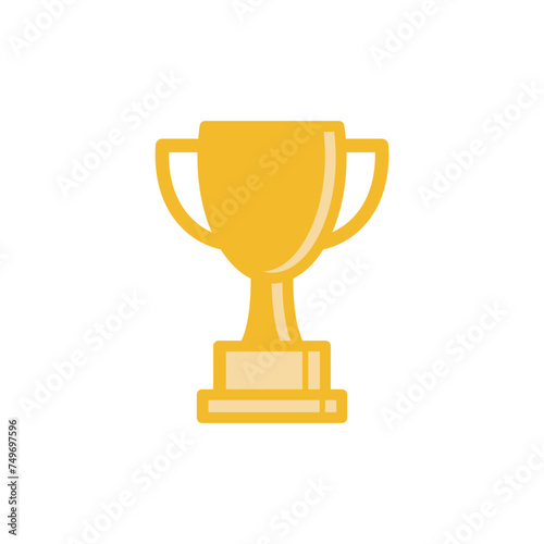 Trophy icon vector logo design template