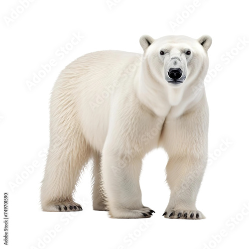 Beautiful Polar Bear isolated on transparent background
