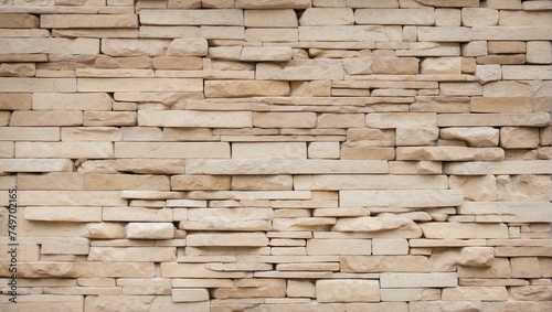 Rough Cut Granite Wall Texture. AI Generated 