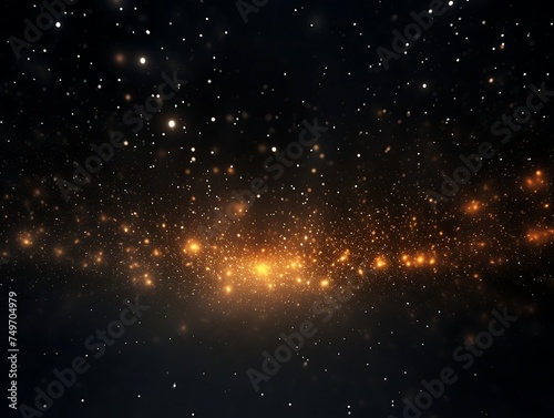 Abstract blue background with stars and bokeh