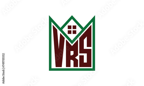 VRS initial letter real estate builders logo design vector. construction, housing, home marker, property, building, apartment, flat, compartment, business, corporate, house rent, rental, commercial photo