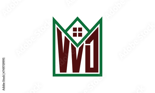 VVD initial letter real estate builders logo design vector. construction, housing, home marker, property, building, apartment, flat, compartment, business, corporate, house rent, rental, commercial photo