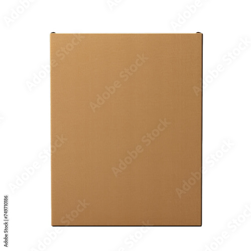 Blank cardboard box isolated on transparent background, png © road to millionaire