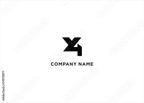 4y Logo Concept Design Vector Stock Vector