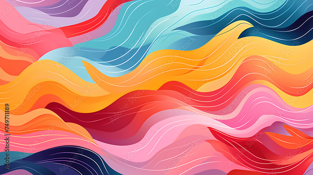 Obraz premium Fun colorful seamless pattern