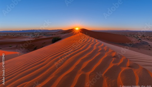 Captivating sahara desert panorama at sunset with golden sand dunes   breathtaking wide banner view