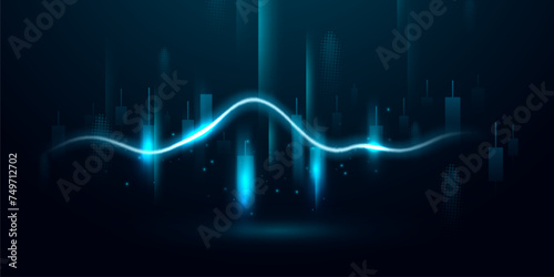 stock market background design background or forex trading graph concept vector illustration