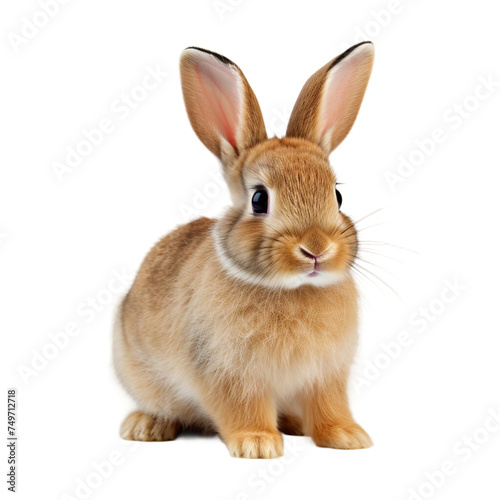 Beautiful Rabbit isolated on white background
