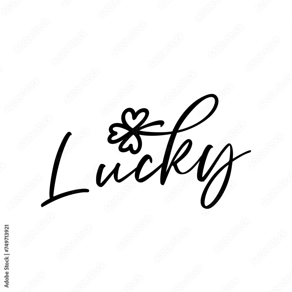 Obraz premium black lucky logo