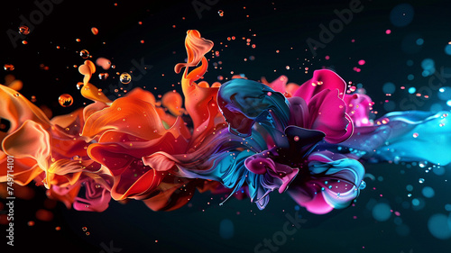 Colorful display HD 8K wallpaper Stock Photographic Image.