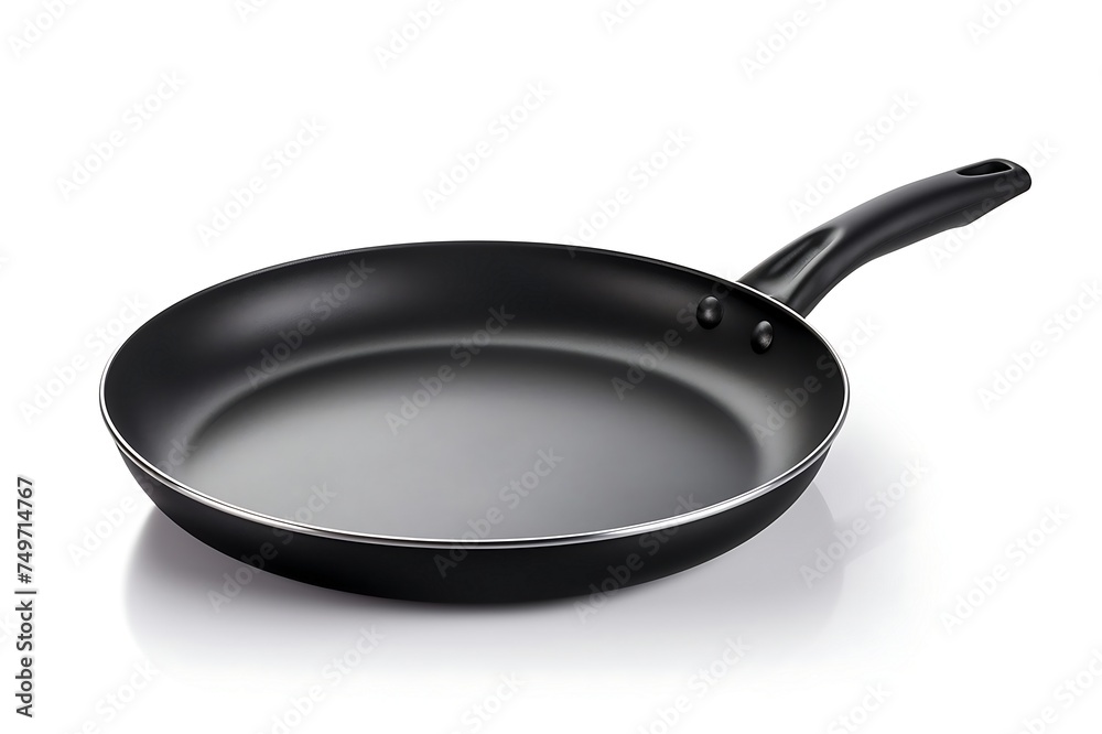 Empty black frying pan isolated on white background with clipping path. Top view. Empty black frying pan isolated on white background with clipping path. Top view.