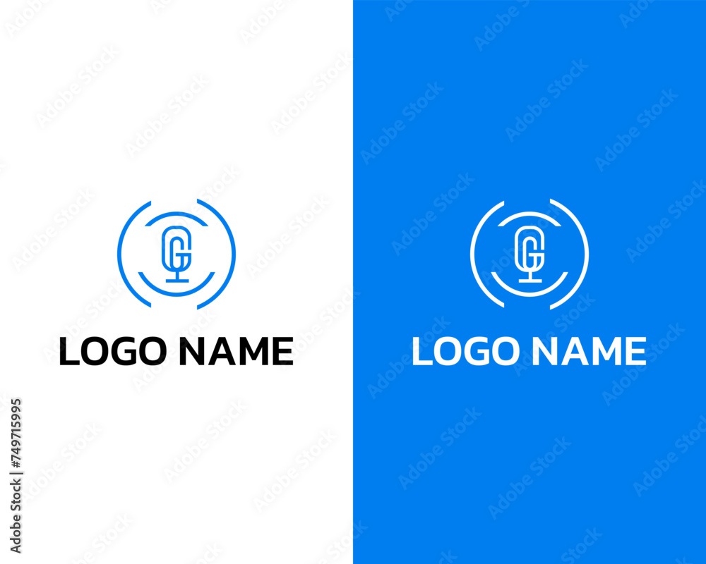 Circle G Podcast symbol minimal and creative icon logo design template Circle G Podcast symbol minimal and creative icon logo design template