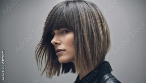 Modern Long Bob with Fringes and Razored Ends: A Side View for Earless Styles