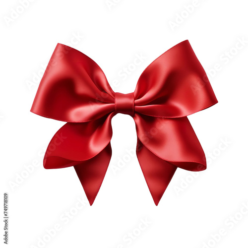 Beautiful Red Bow isolated on white background 