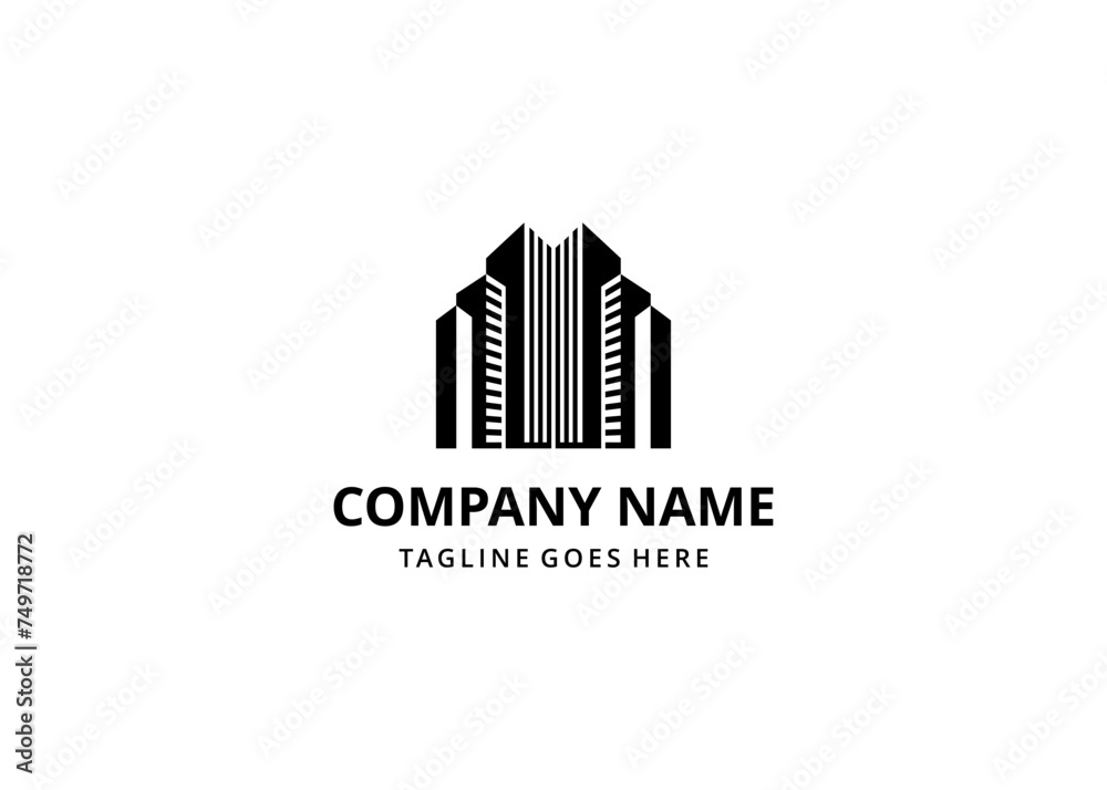 Building logo design vector template illustration
