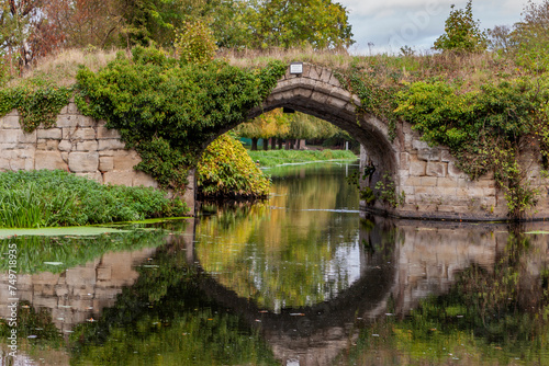 Old Bridge over River Avon at Warwick Castle  Warwick  England