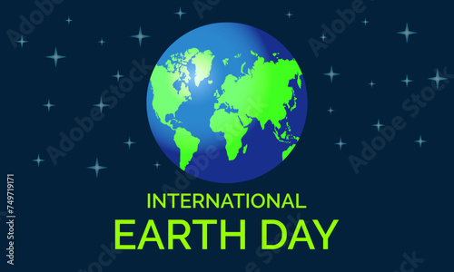 Earth Day Celebrated every year of April 22, Vector banner, flyer, poster and social medial template design.