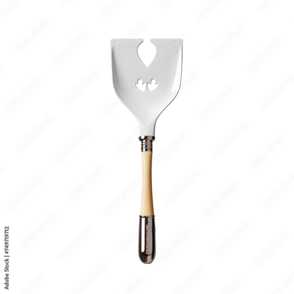 spoon with ace of spades on transparent background