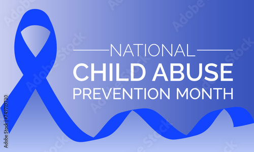 National Child Abuse Prevention Month Observed every year of April, Vector banner, flyer, poster and social medial template design.