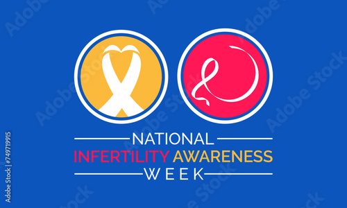 National Infertility Awareness Week Observed every year of April 21th-27th, Vector banner, flyer, poster and social medial template design.
