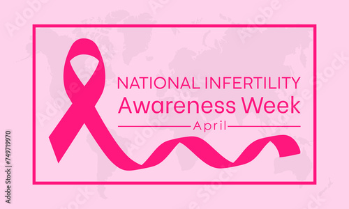 National Infertility Awareness Week Observed every year of April 21th-27th, Vector banner, flyer, poster and social medial template design.