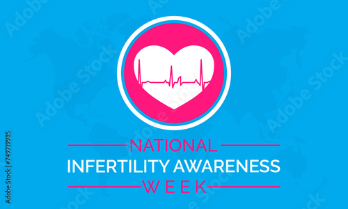 National Infertility Awareness Week Observed every year of April 21th-27th, Vector banner, flyer, poster and social medial template design.