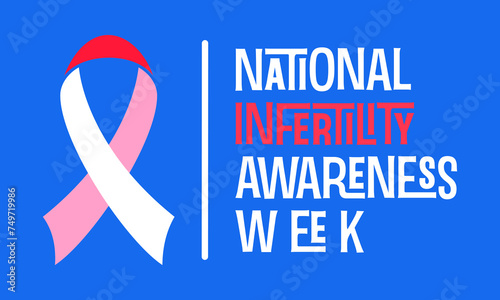 National Infertility Awareness Week Observed every year of April 21th-27th, Vector banner, flyer, poster and social medial template design.