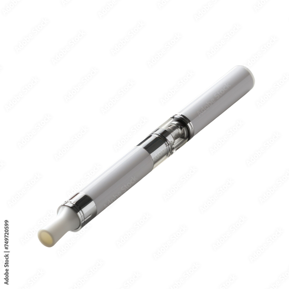 Modern white disposable electronic cigarette Isolated on transparent background Modern white disposable electronic cigarette Isolated on transparent background