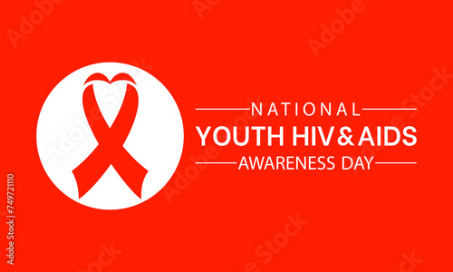 National Youth HIV & AIDS Awareness Day Observed every year of April 10, Vector banner, flyer, poster and social medial template design.