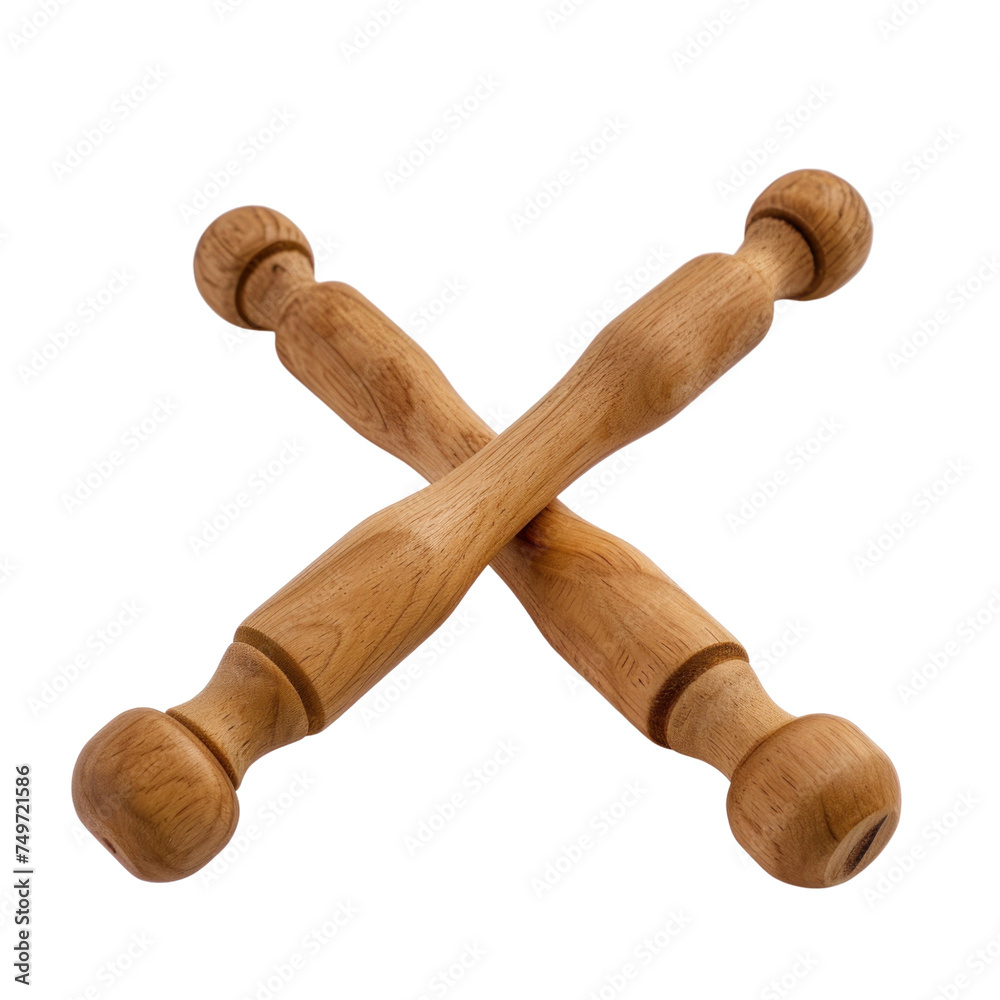 Rolling pins Isolated on transparent background Rolling pins Isolated on transparent background