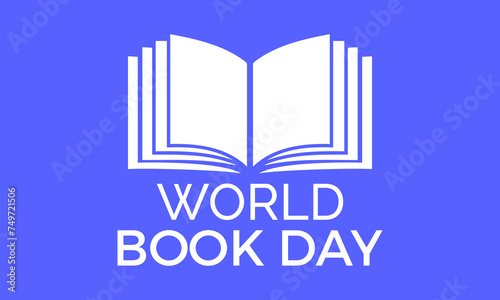World Book Day celebrated every year of April 23, Vector banner, flyer, poster and social medial template design.