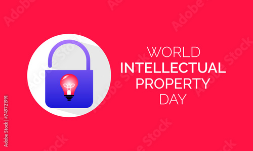 World Intellectual Property Day Observed every year of April 26, Vector banner, flyer, poster and social medial template design.