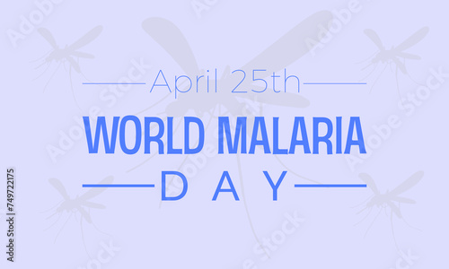 World Malaria Day Observed every year of April 25, Vector banner, flyer, poster and social medial template design.
