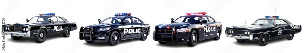 Collection of PNG. Police car isolated on a transparent background. Collection of PNG. Police car isolated on a transparent background.