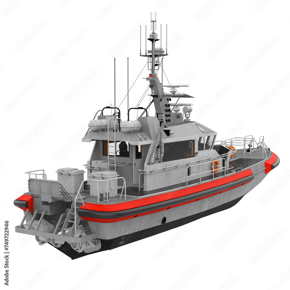 Fototapeta premium Patrol Boat Isolated