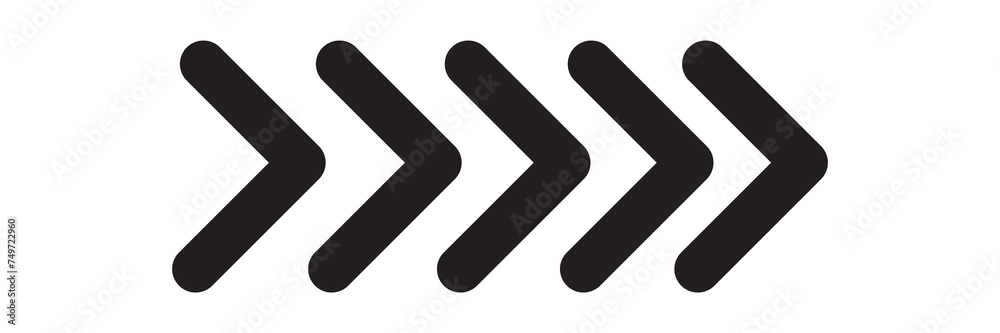 Arrow icons group. Set of black arrows symbols with blend effect. Chevron symbols. Vector isolated Set of black arrows symbols with blend effect. Chevron symbols. Vector isolated on white background.  - obrazy, fototapety, plakaty 