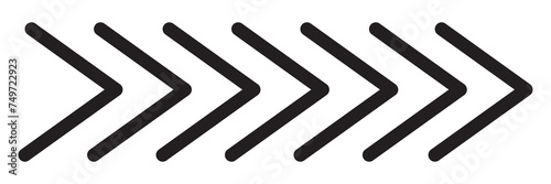 Arrow icons group. Set of black arrows symbols with blend effect. Chevron symbols. Vector isolated on white background. eps10