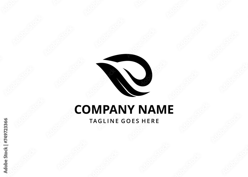 Vector illustration Unique modern creative letter E logo design, leaf E based vector icon.
