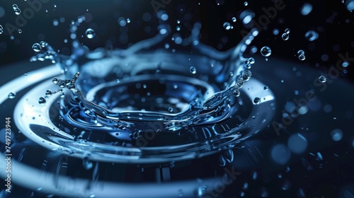 circular water droplets dripping and saw the ripples of the drops For marketing and advertising companies