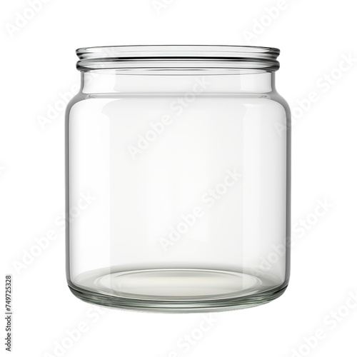 blank glass jar isolated on transparent background, png