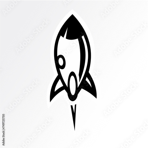 Rocket on white background. Rocket icons set. Vector illustration