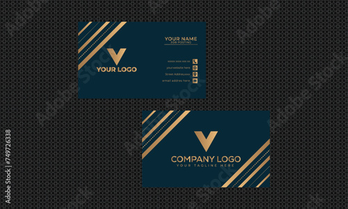 Business card for company official branding corporate business introduction cyberspace logotype modern print premium elegance as well as identity personal symbol element concept minimalist exclusive . photo
