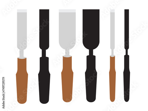 carving tools vector