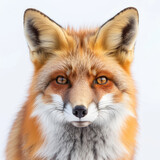 red fox isolated on white