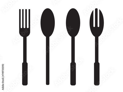 fork and spoon vector