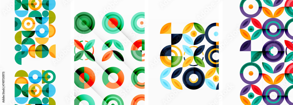 Round geometric elements and circles in background design for wallpaper, business card, cover, poster, banner, brochure, header, website Round geometric elements and circles in background design for wallpaper, business card, cover, poster, banner, brochure, header, website