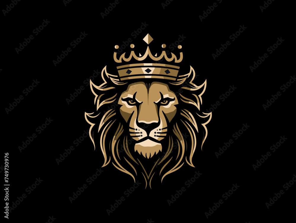 lion head vector logo