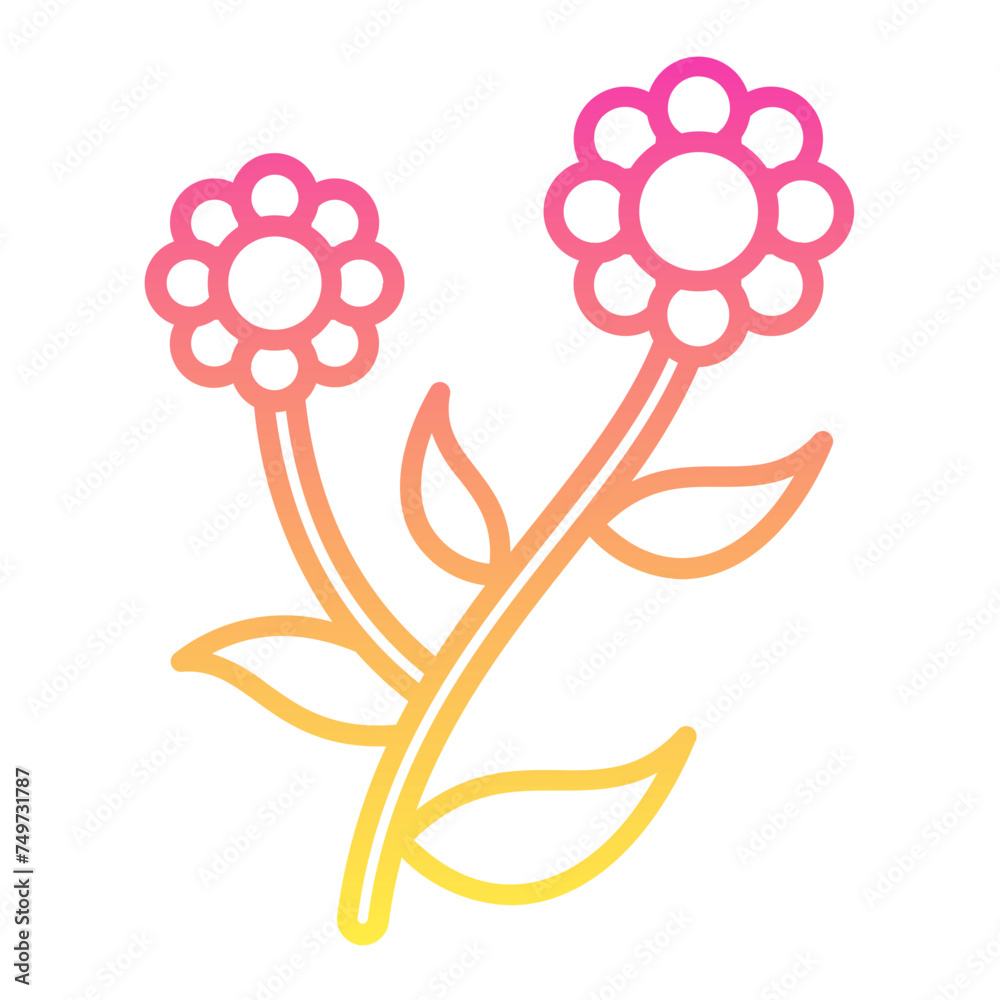Sunflower Gradient Linear Style Sunflower Gradient Linear Style