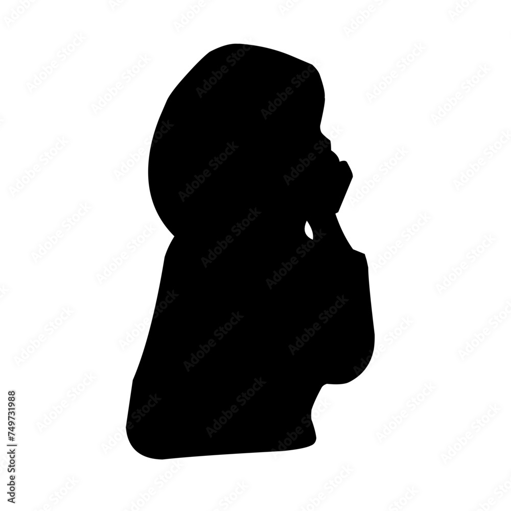 silhouette muslim woman